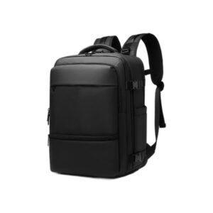 black business backpack on clean white background