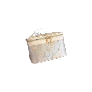 printed cosmetic pouch on clean white background